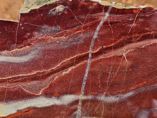 Polished Convoluted Jasper slab CJ101