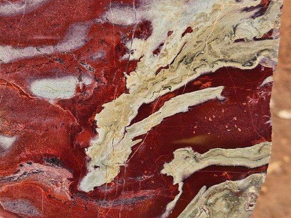 Polished Convoluted Jasper slab CJ101
