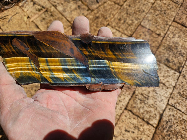 Polished African Tiger Eye slab TEA115