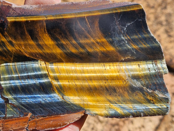 Polished African Tiger Eye slab TEA115