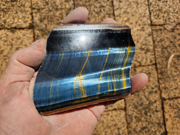 Polished African Tiger Eye slab TEA113