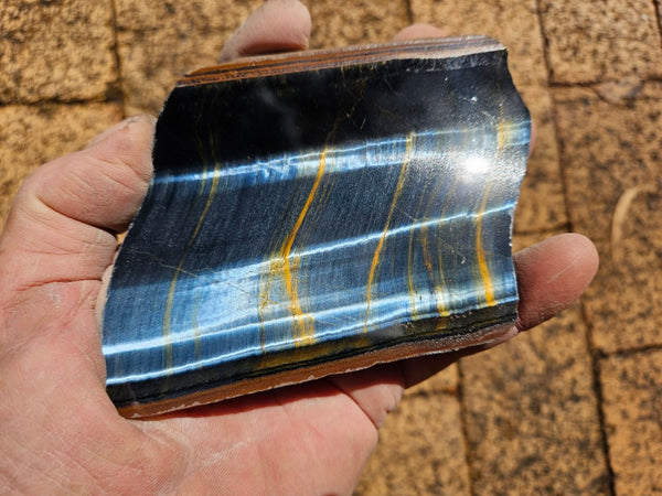 Polished African Tiger Eye slab TEA113