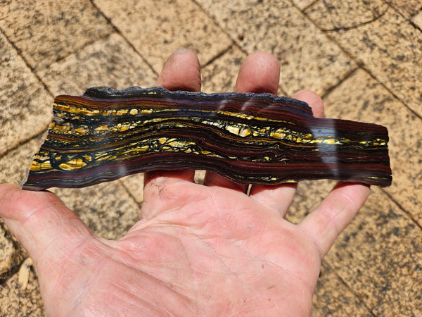 Polished Tiger Iron slab TI389