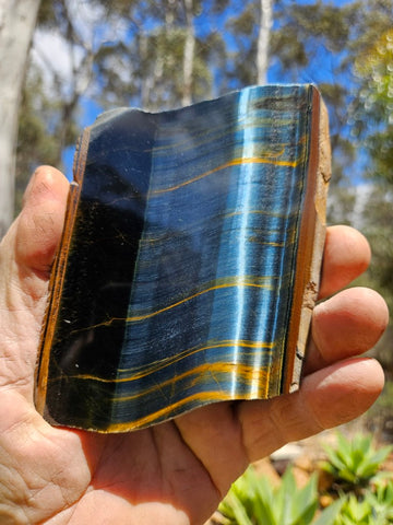 Polished African Tiger Eye slab TEA114
