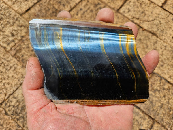 Polished African Tiger Eye slab TEA114
