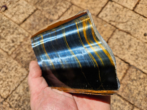 Polished African Tiger Eye slab TEA114
