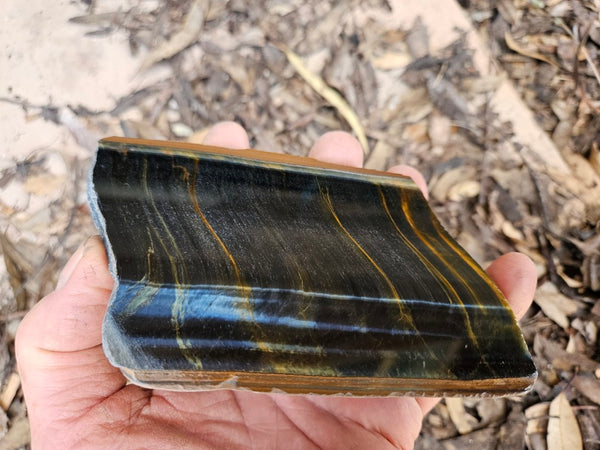 Polished African Tiger Eye slab TEA114