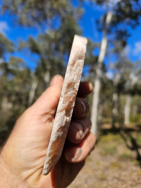 Polished Kunzite slab KU123