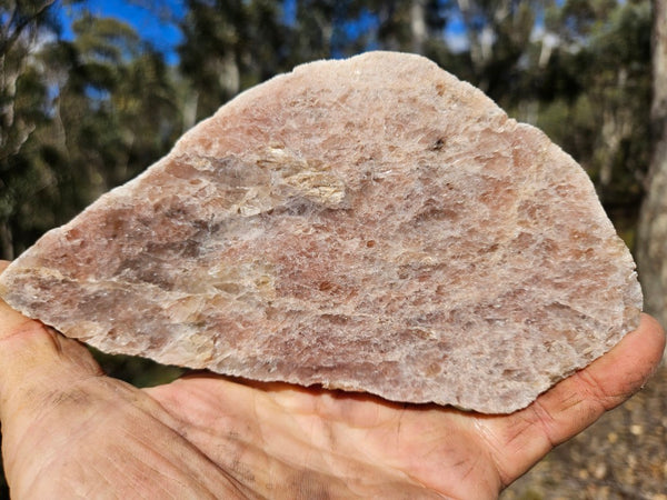 Polished Kunzite slab KU123