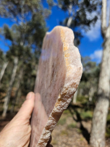 Polished Kunzite slab KU124