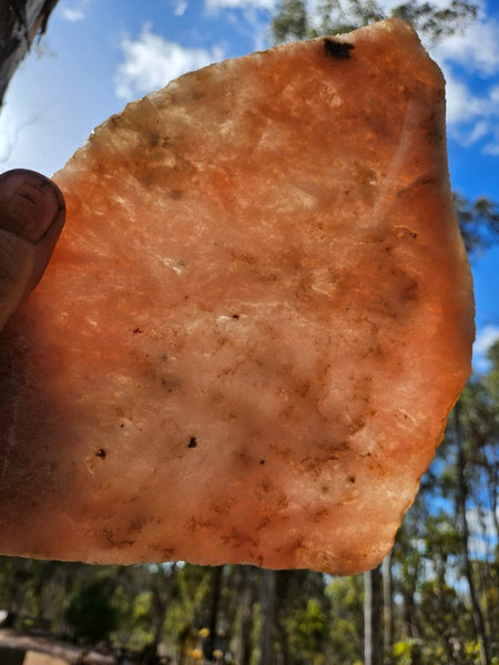 Polished Kunzite slab KU124