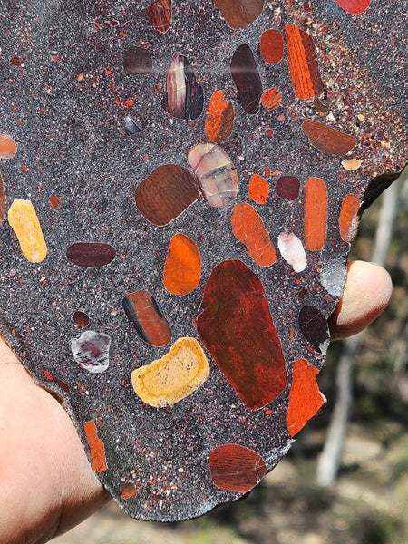 Jelly Bean Jasper polished slab JBJ360