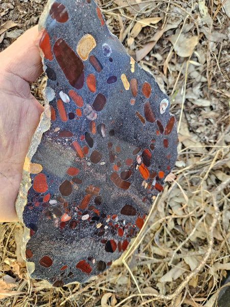 Jelly Bean Jasper polished slab JBJ360