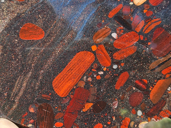 Jelly Bean Jasper polished slab JBJ361