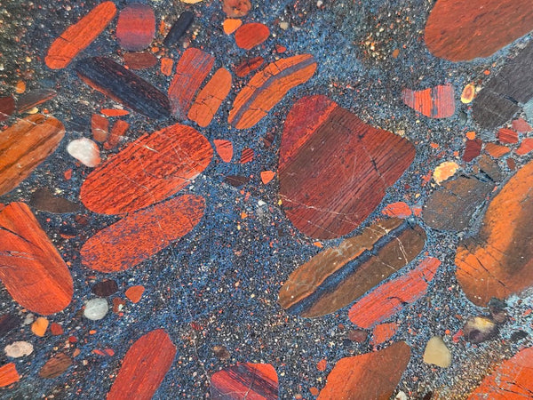 Jelly Bean Jasper polished slab JBJ361