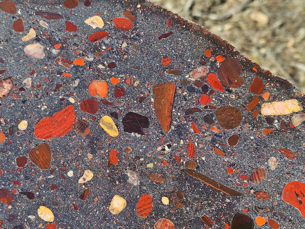 Jelly Bean Jasper polished slab JBJ362
