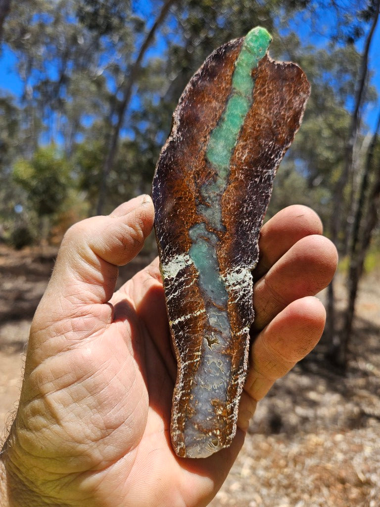 Polished  Chrysoprase slab CH495