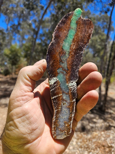 Polished  Chrysoprase slab CH495