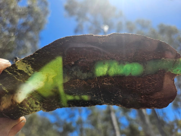 Polished  Chrysoprase slab CH495
