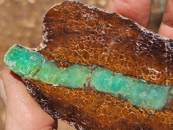 Polished  Chrysoprase slab CH495