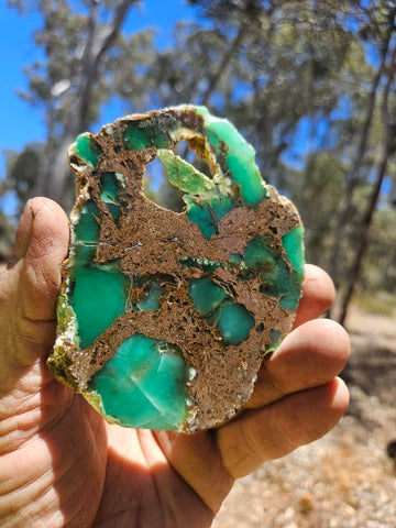 Polished  Chrysoprase slab CH494