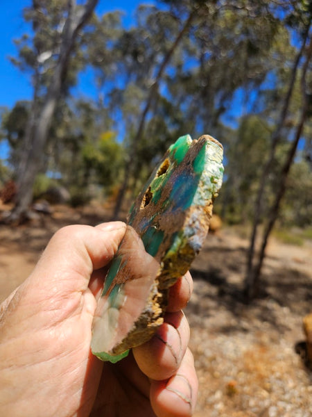 Polished  Chrysoprase slab CH494