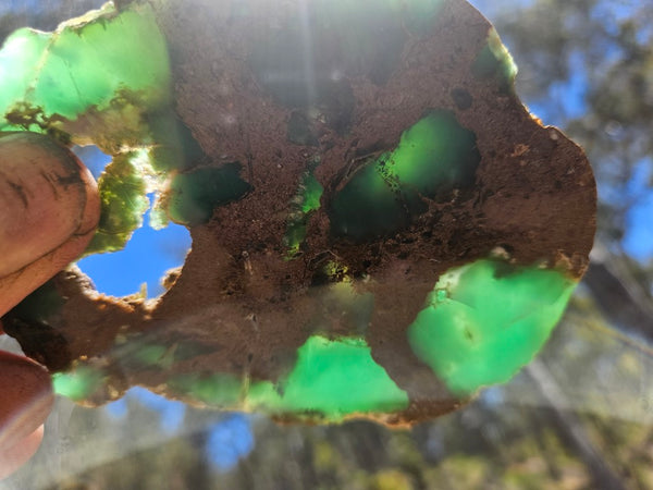 Polished  Chrysoprase slab CH494