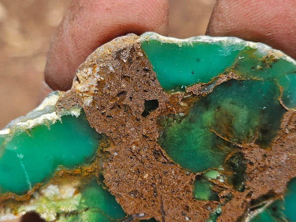 Polished  Chrysoprase slab CH494