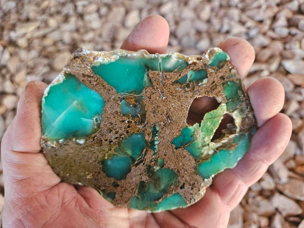 Polished  Chrysoprase slab CH494