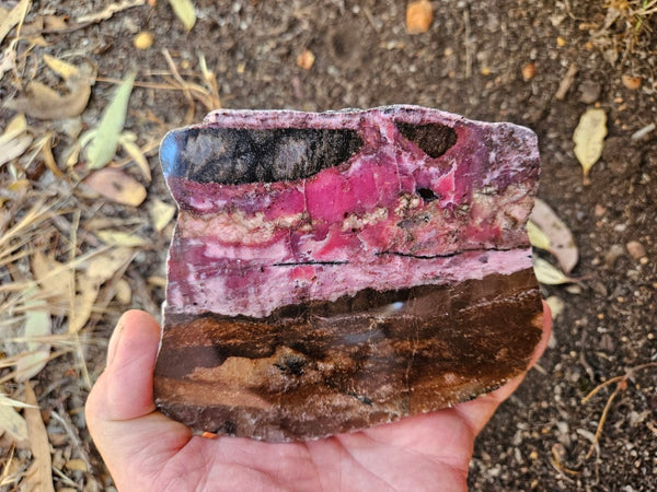 Polished Rhodonite slab RH310