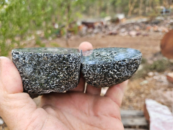 Pair of polished Orbicular Granite. OG216