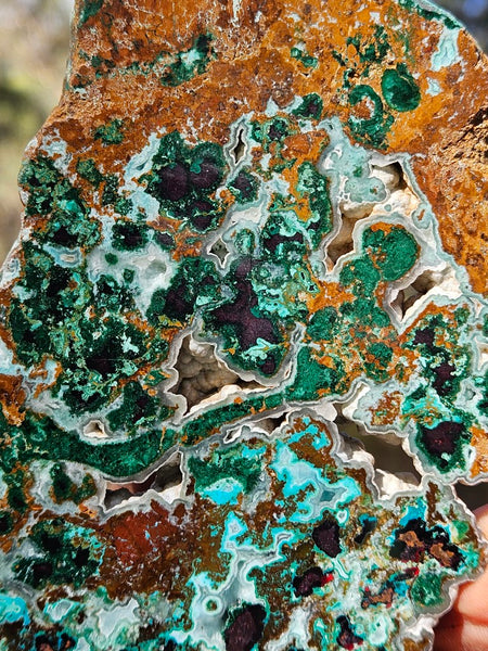 Polished De Grussa copper ore slab CO132