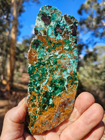 Polished De Grussa copper ore slab CO134