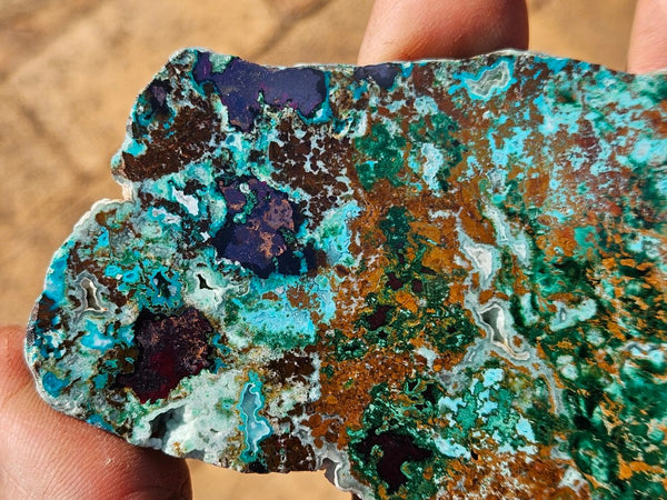 Polished De Grussa copper ore slab CO134