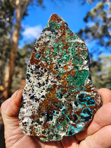 Polished De Grussa copper ore slab CO137