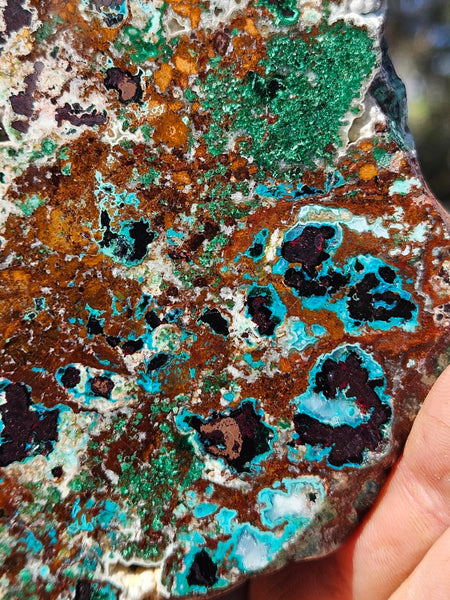 Polished De Grussa copper ore slab CO137