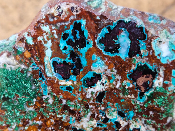 Polished De Grussa copper ore slab CO137