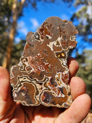 Polished De Grussa copper ore slab CO135