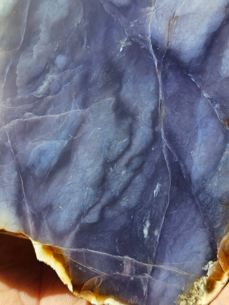 Purple Chalcedony polished slab. PU163