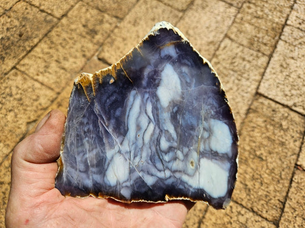 Purple Chalcedony polished slab. PU162