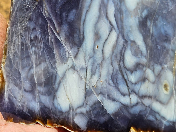 Purple Chalcedony polished slab. PU162