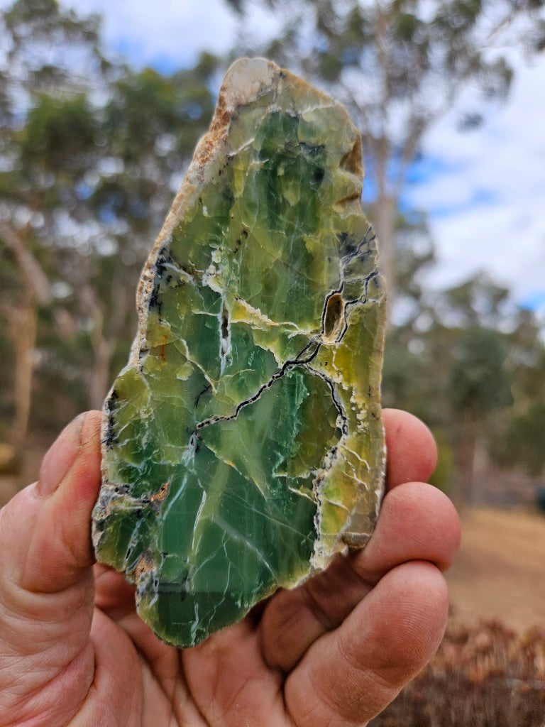 Polished Green Opal slab GRN116