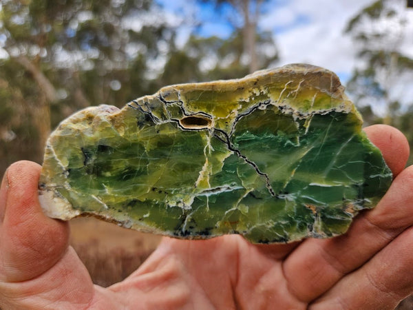 Polished Green Opal slab GRN116