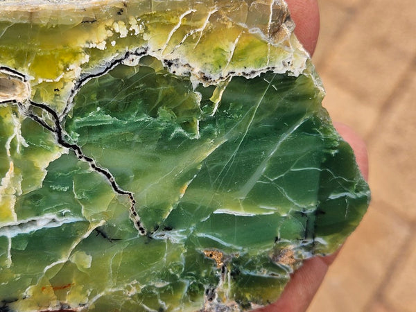Polished Green Opal slab GRN116