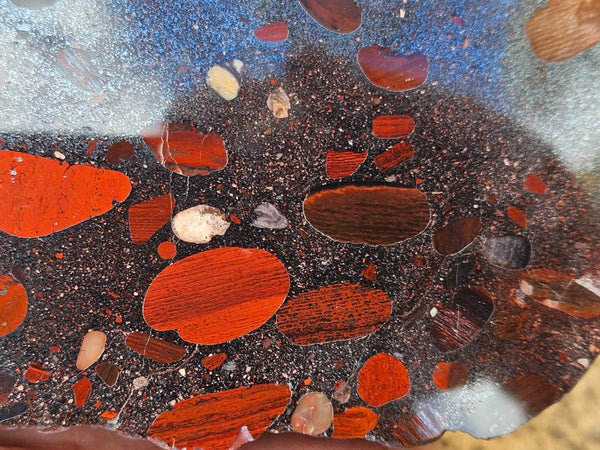 Jelly Bean Jasper polished slab JBJ364
