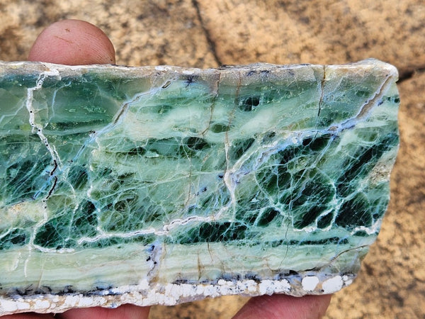 Polished Green Opal slab GRN117