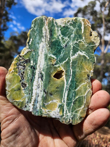 Polished Green Opal slab GRN118