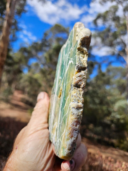 Polished Green Opal slab GRN118