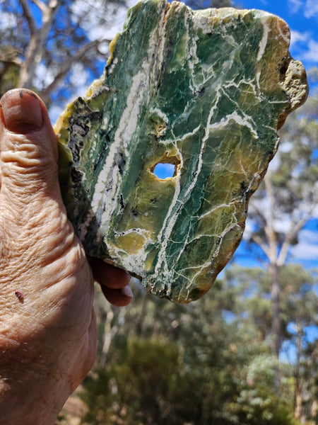 Polished Green Opal slab GRN118