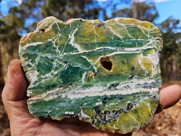Polished Green Opal slab GRN118